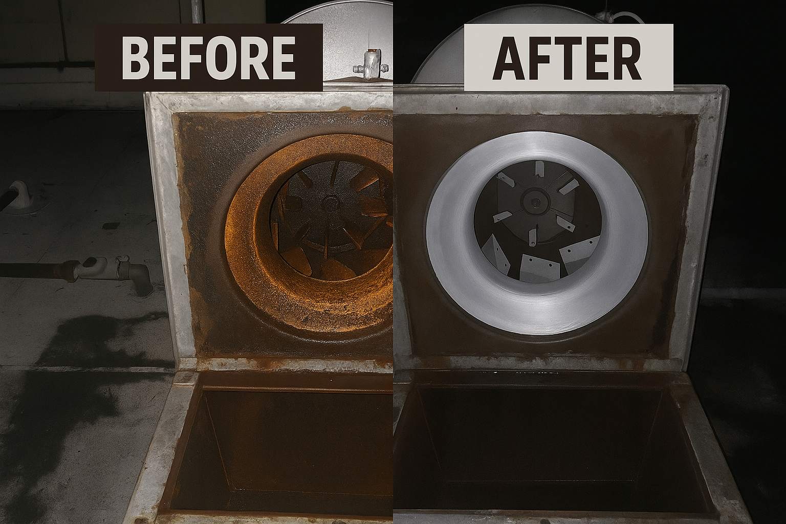Before and after hood restoration